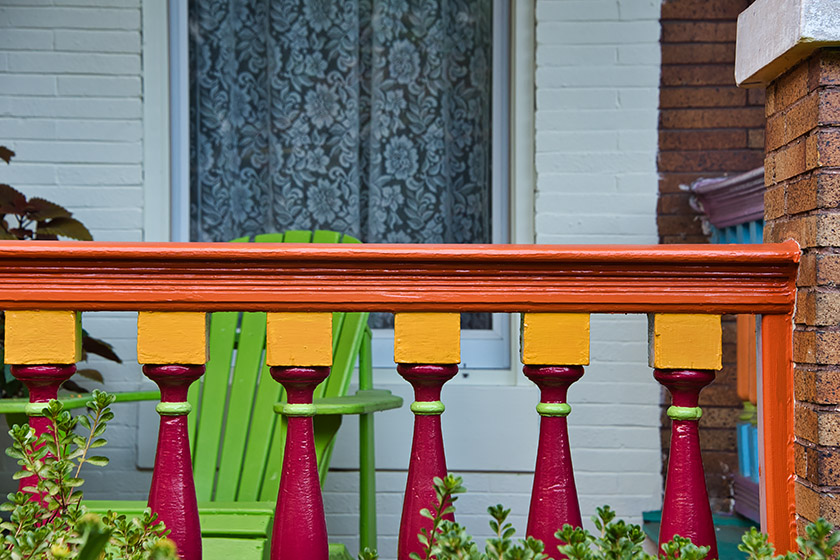 Colorful railing