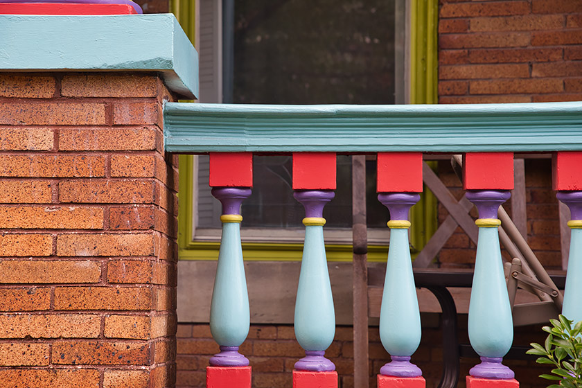 Colorful railing