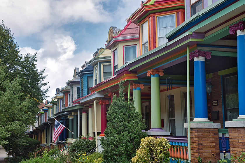 Row of "Painted Ladies"