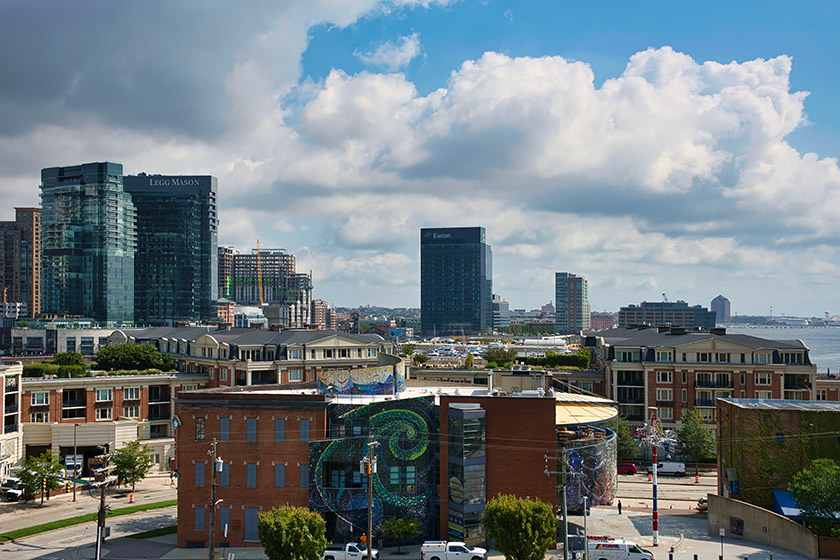 Looking down to the American Visionary Art Museum