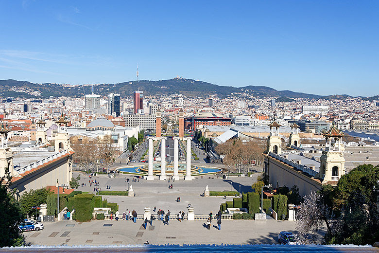 The 'Plaça d'Espanya' seen from the top