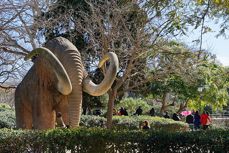 Mammoth sculpture in the 'Parc de la Ciutadella'