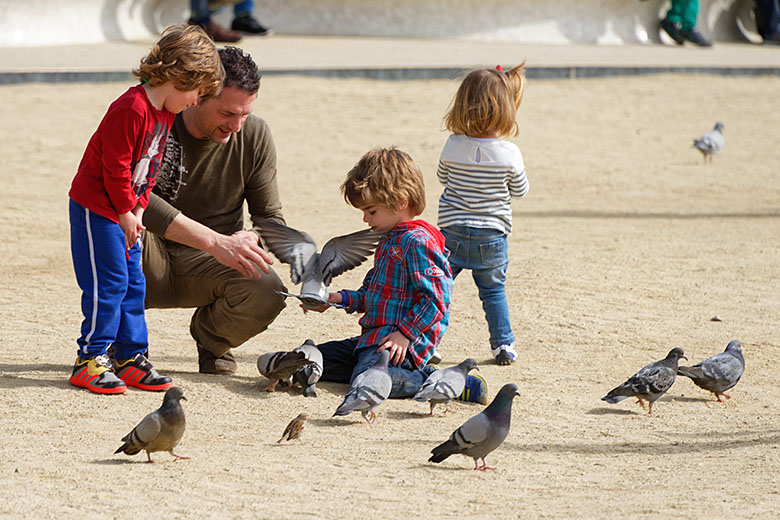 'Parc Güell' is a popular family outing spot