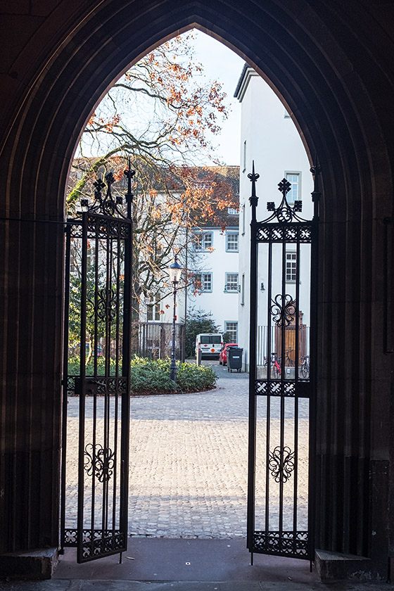 The entrance to the cathedral's cloister