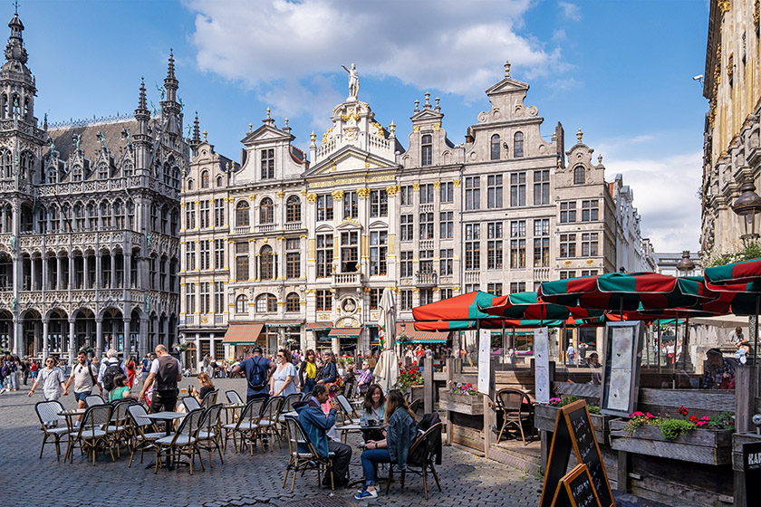 On the Grand Place, the central square of Brussels
