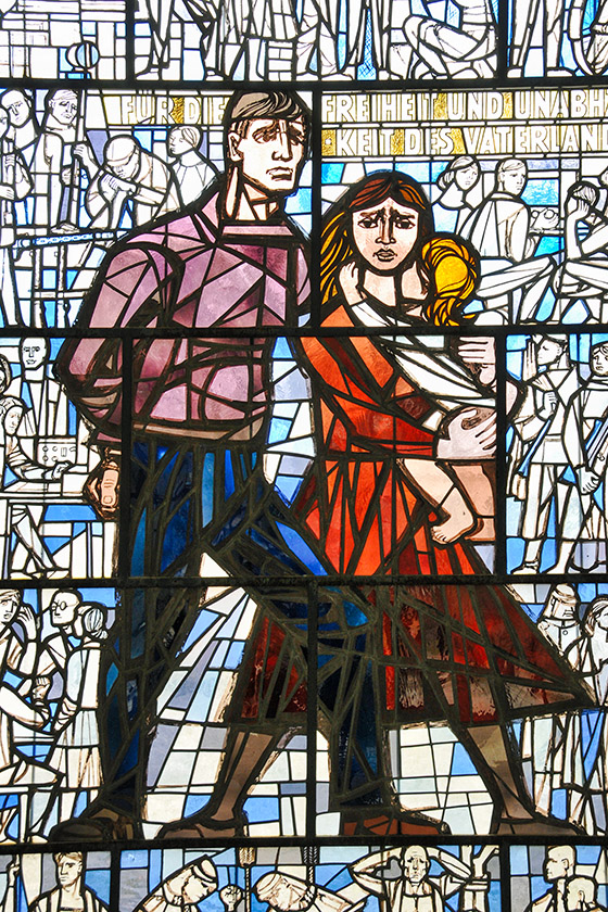 Stained glass window in the museum