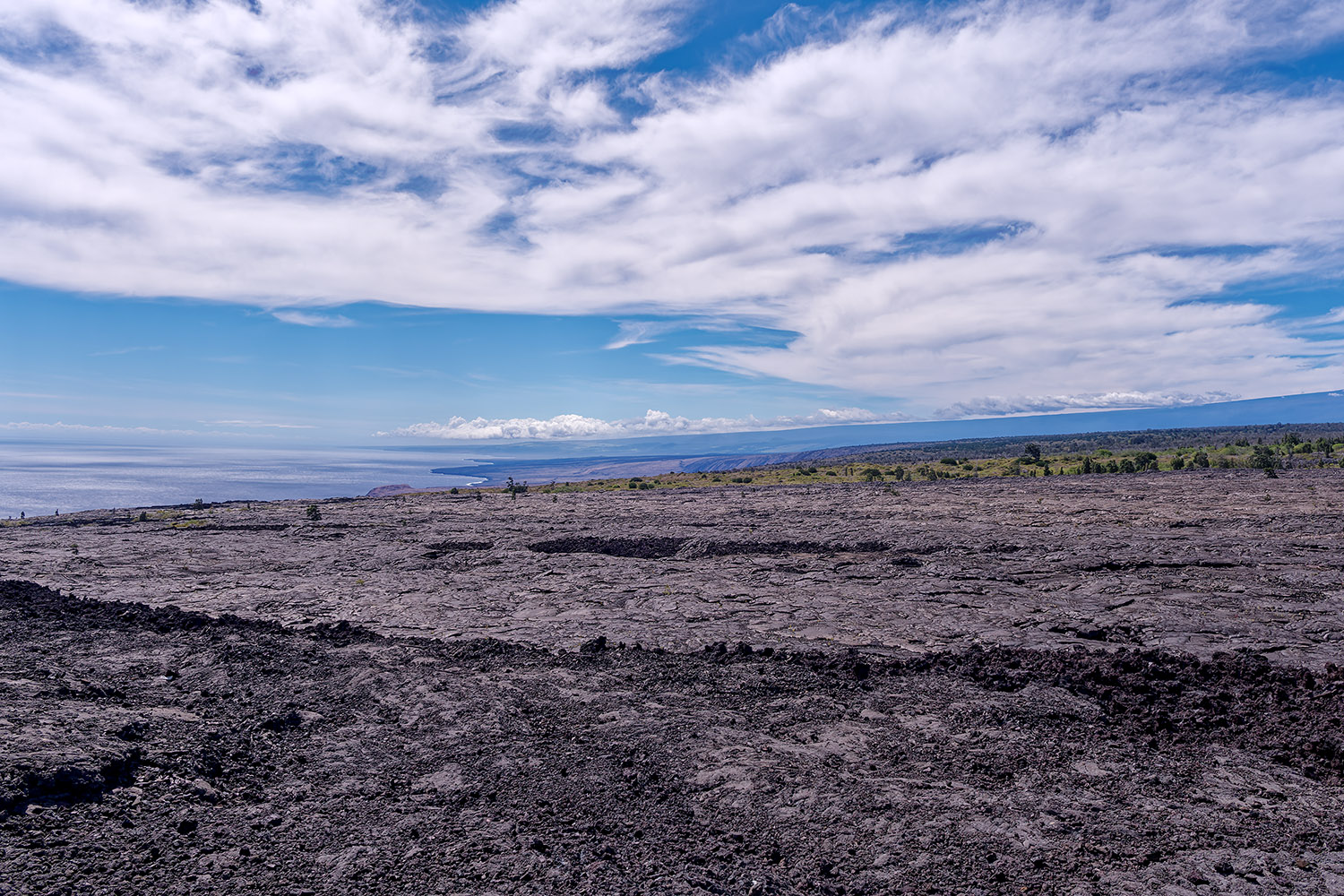 Sometimes, the solidified lava creates sheets of rock