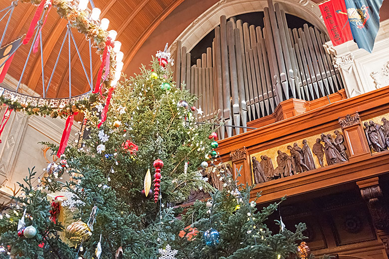 The pipe organ in the Banquet Hall