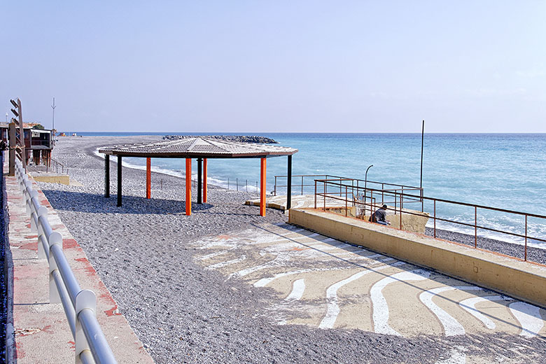 Along the seaside promenade