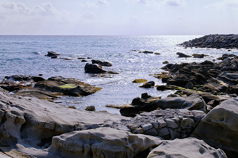 The coastline looking west