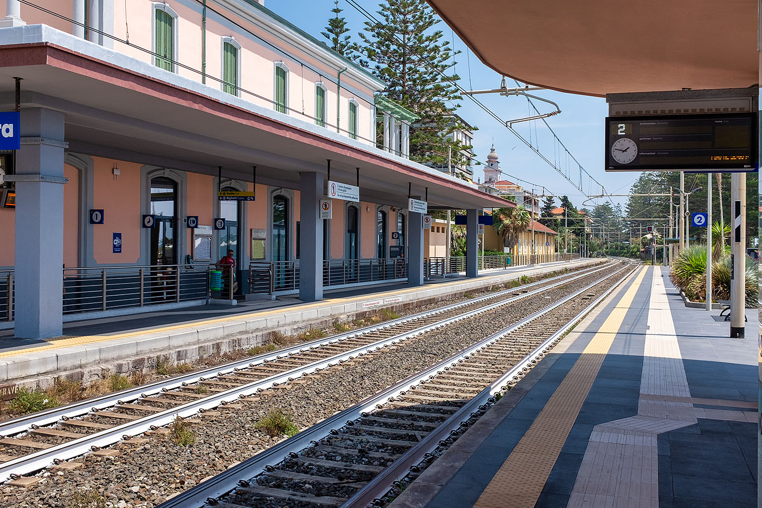 Waiting for our train to Ventimiglia