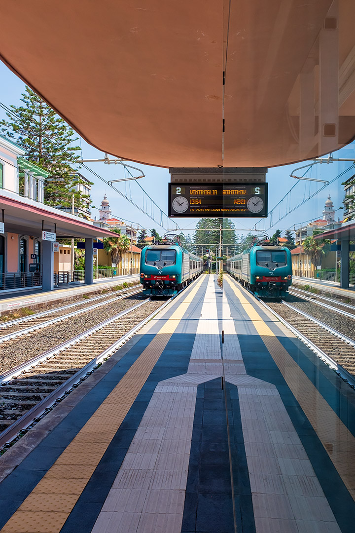 Our train is pulling into the station