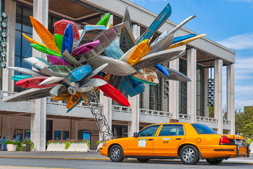 Nancy Rubins sculpture 'A Big Pleasure Point' at Lincoln Center
