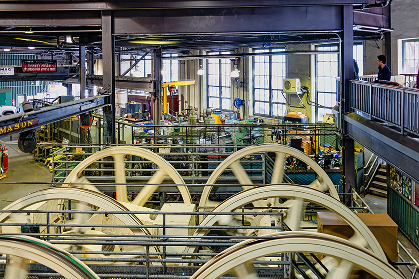 The machinery that actually moves the cables below the streets