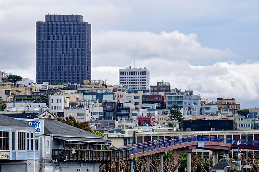 Looking towards the city from Pier 39