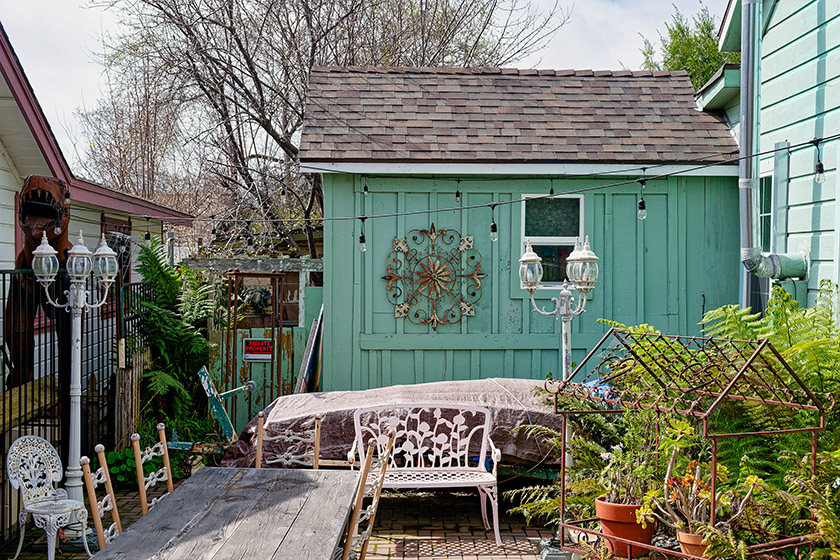 A busy Cambria backyard