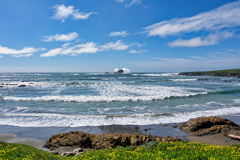 View from the Elephant Seal Vista Point in San Simeon