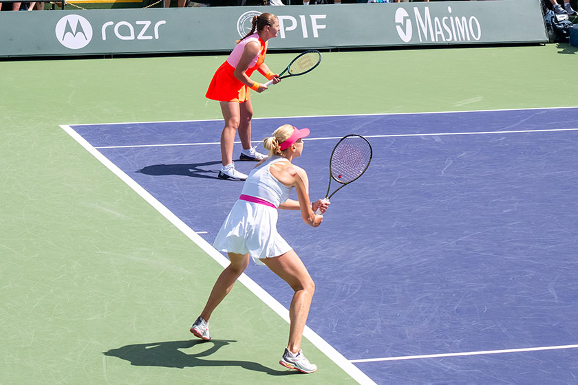 ...vs. Kichenok and Ostapenko. Melichar-Martinez and Perez won.
