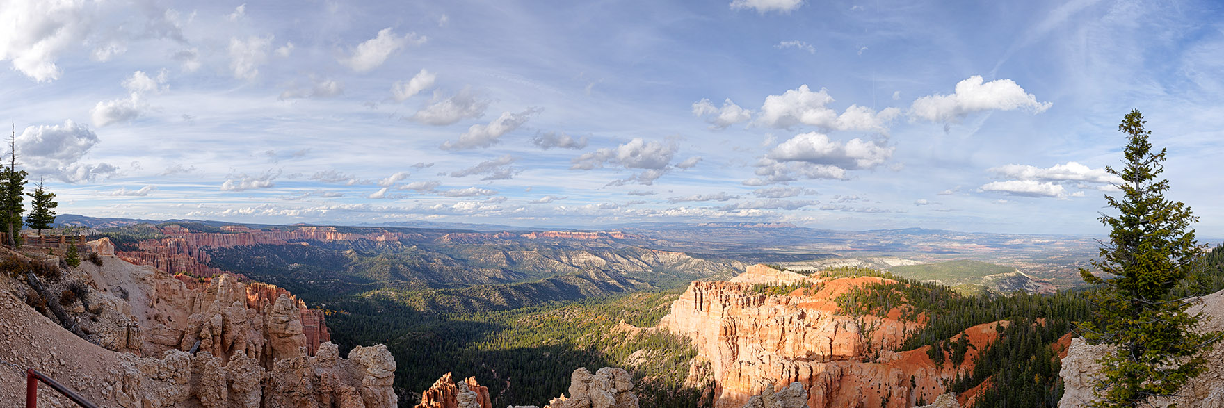 Evening light panorama at Rainbow Point