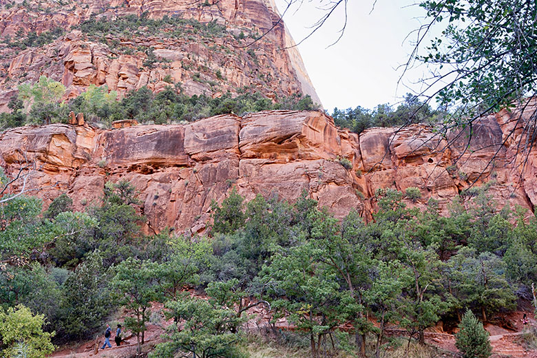 Looking across the river to Emerald Pools Trail