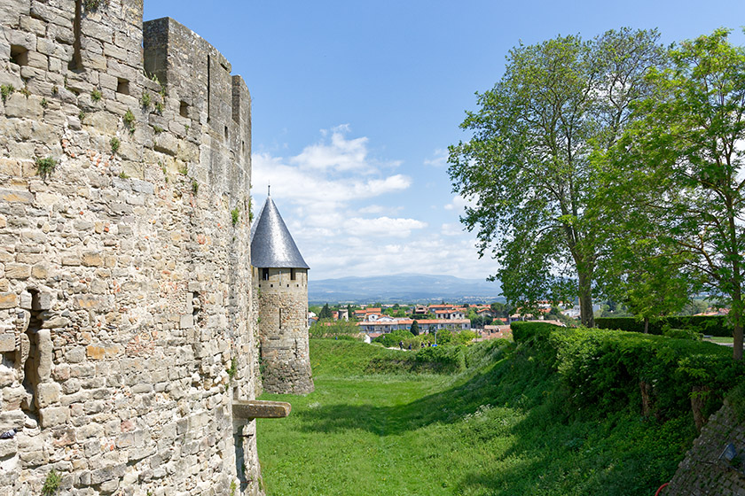 Looking along the outer ring wall