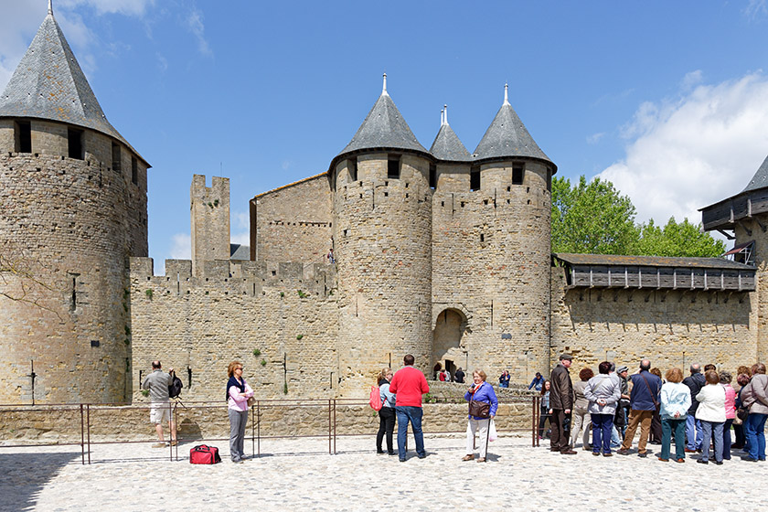 The castle's courtyard