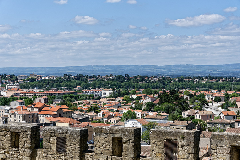 Looking over the outer wall to the north