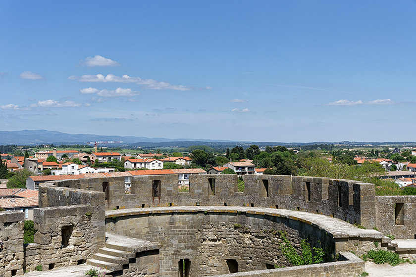 Looking over the outer wall to the northeast