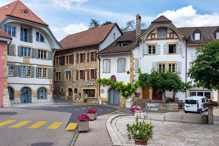 The Hauterive village square