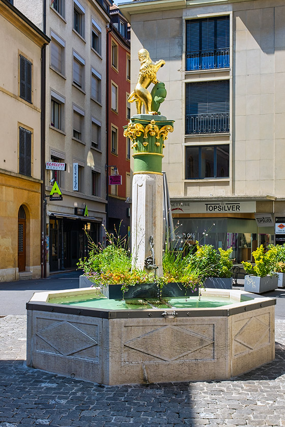Fountain on the 'Rue du Temple Neuf'