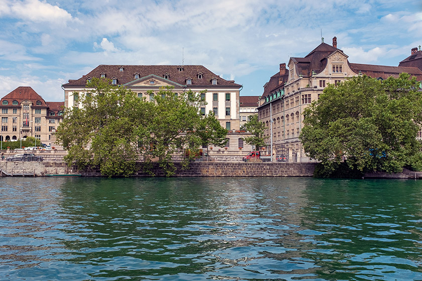 The building of the regional police Zurich City on the 'Bahnhofquai'