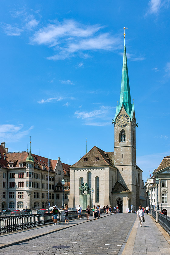 The Fraumünster from the 'Münsterbrücke'