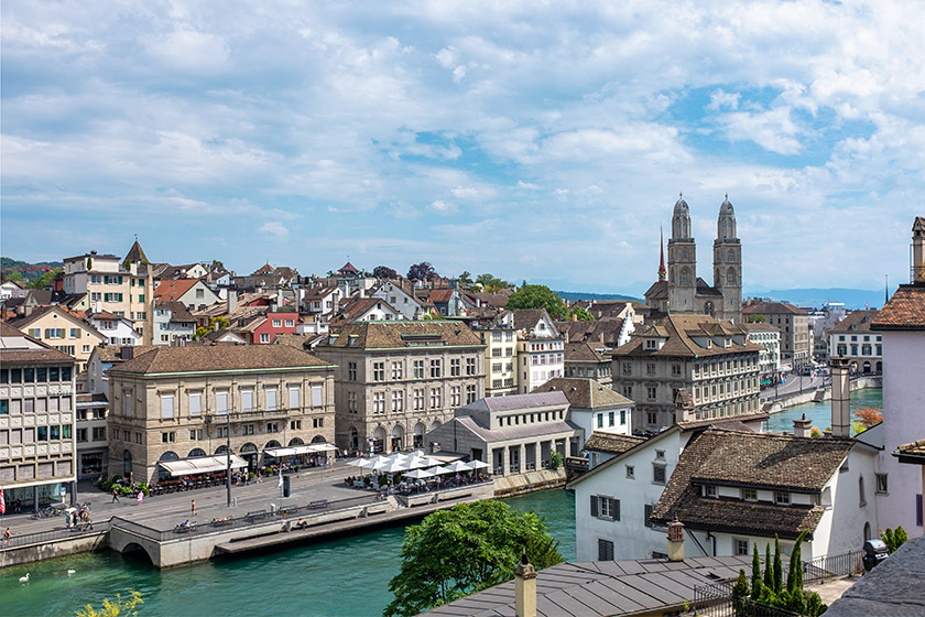 Looking southeast from the 'Lindenhof' terrace