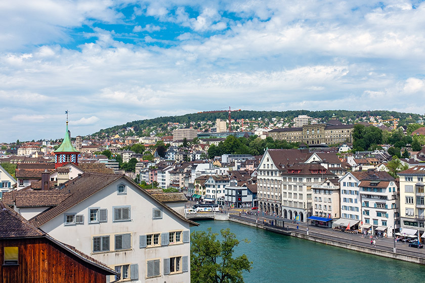 Looking northeast from the 'Lindenhof' terrace