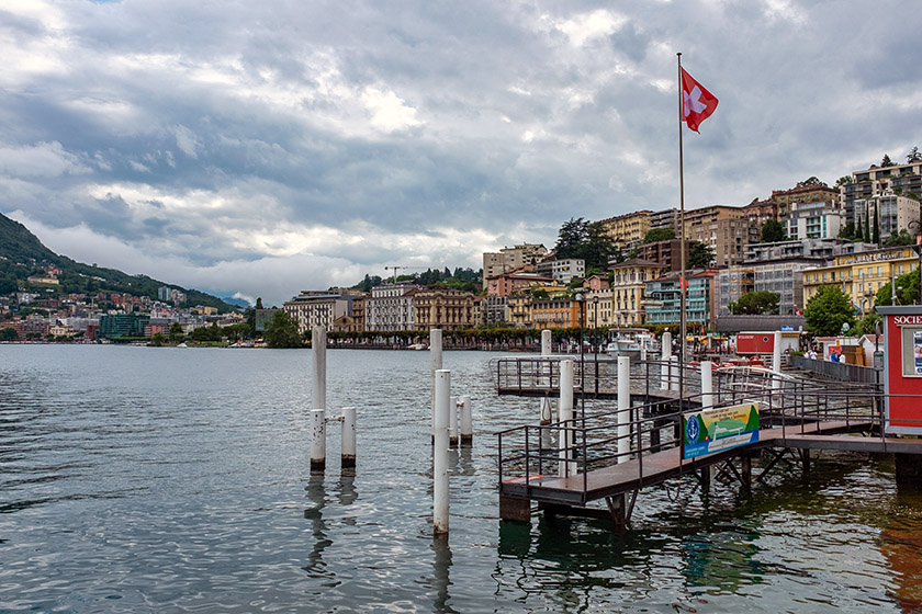 ... the Lugano lakefront.