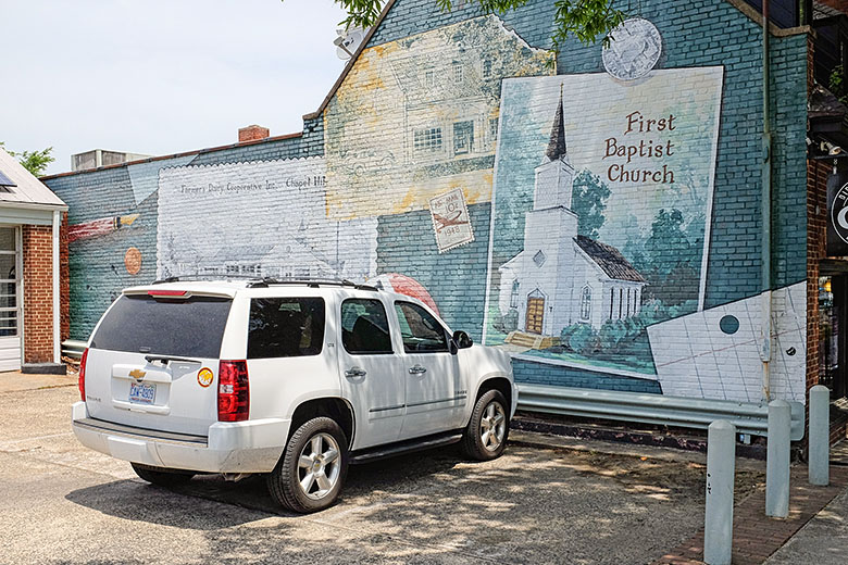 Service station mural