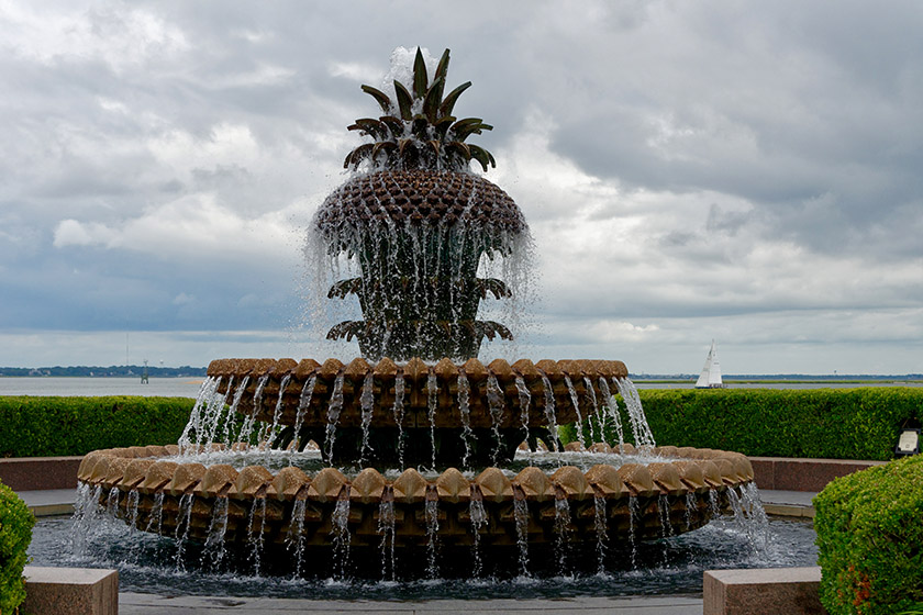 The Pineapple Fountain in Watefront Park