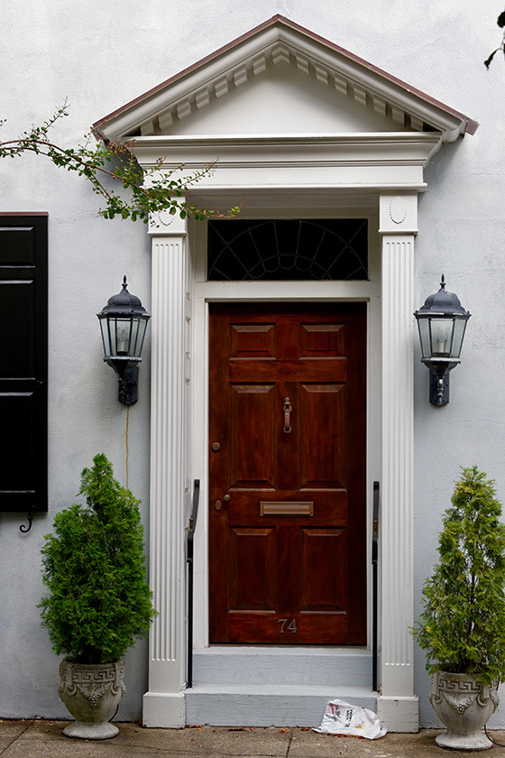 Dark brown door on King Street