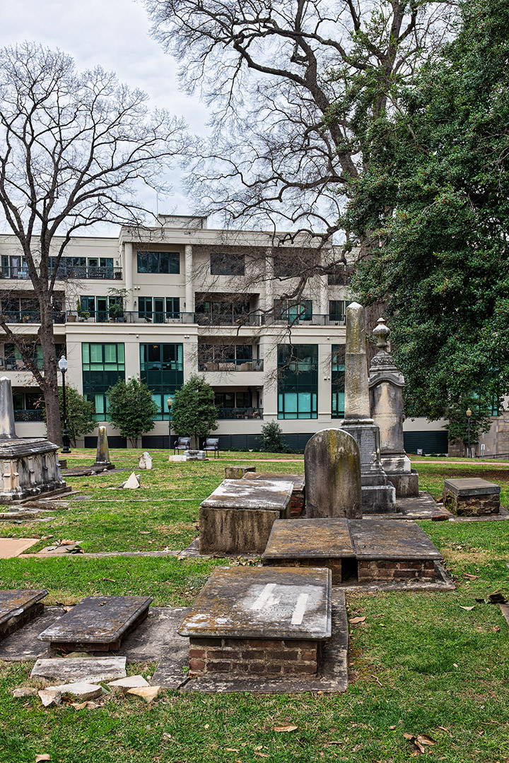 ...through the Old Settlers' Cemetery.