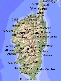 Map of Corsica