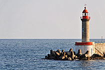 The harbor entrance in Bastia