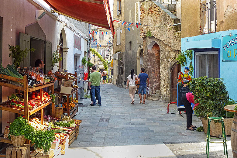 Walking through the village