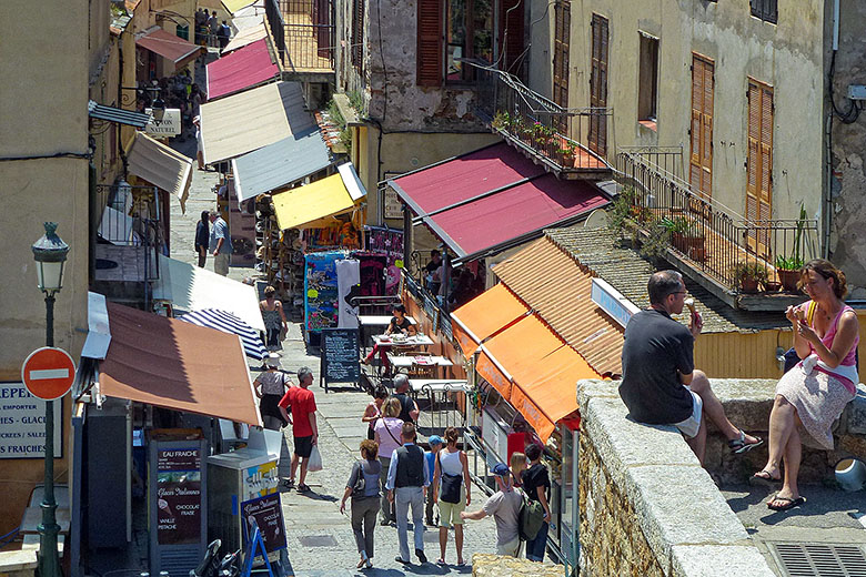 Looking down into the town