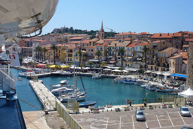 Pulling out of Calvi for the trip back to Nice