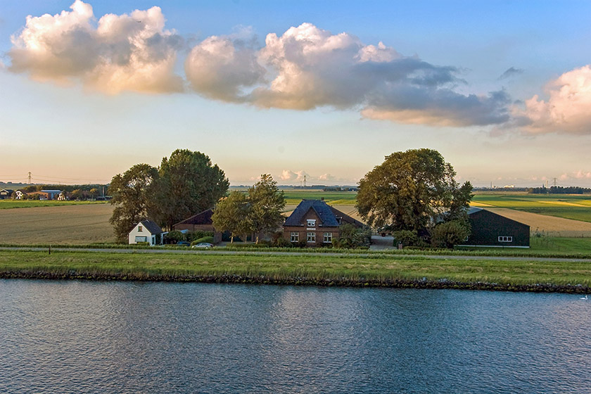 Polder along the North Sea Canal