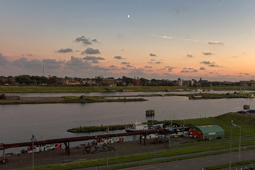 Leaving the canal at IJmuiden