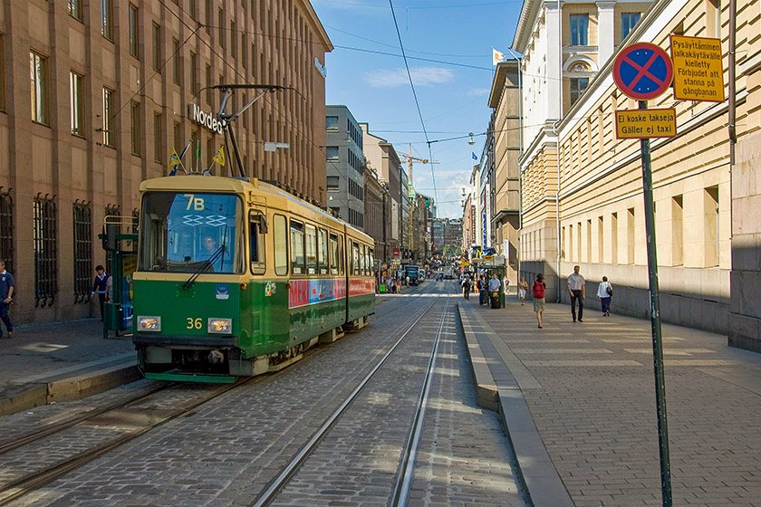 Streetcar on Aleksanterinkatu