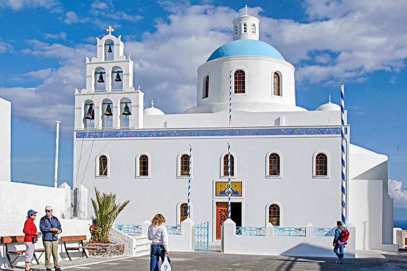 The Church of Panagia Platsani in Oia