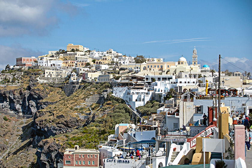 Fira is the capital of Santorini