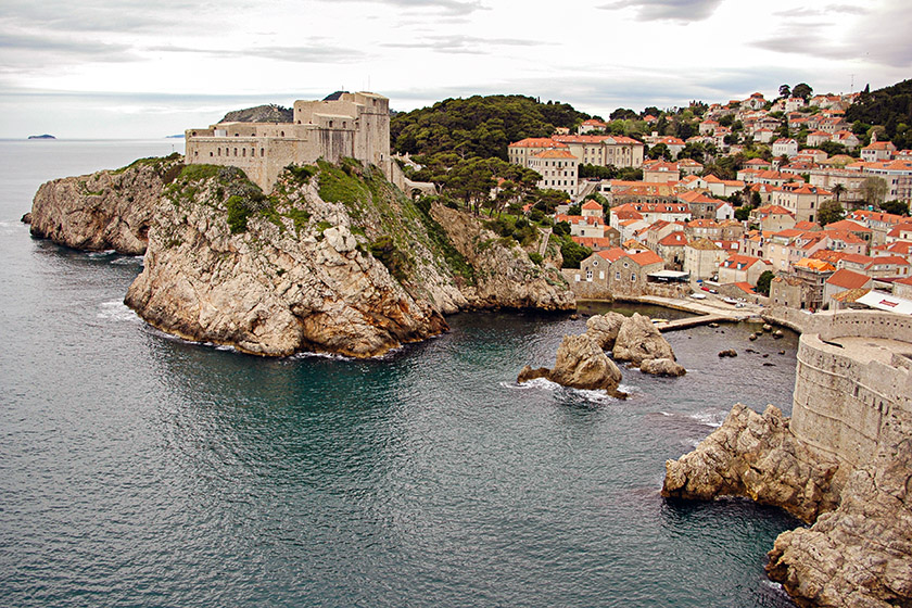 Waving goodbye to Dubrovnik from the Costa Victoria